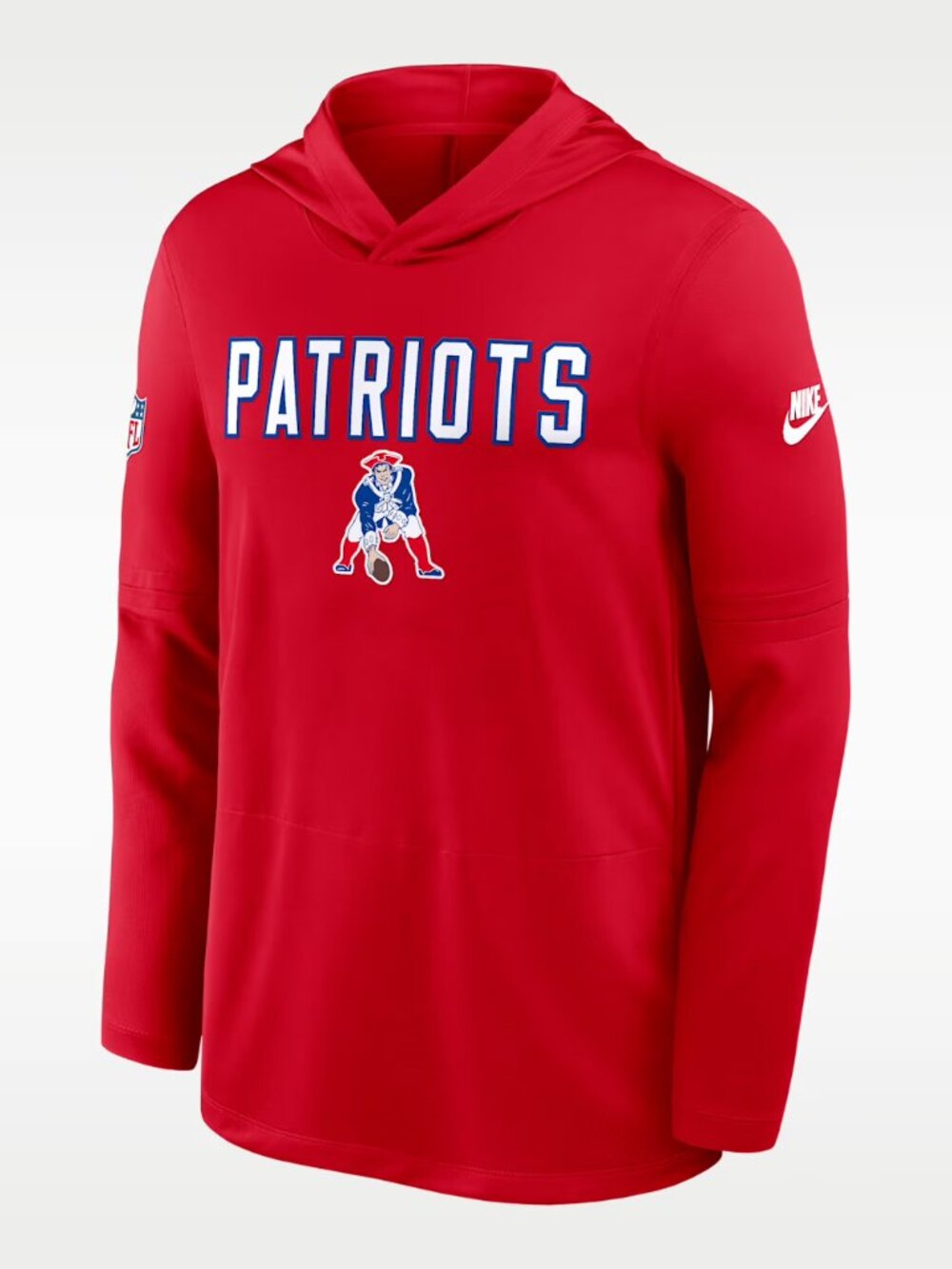 New England Patriots Pass Accuracy Nike Dri-FIT NFL Long-Sleeve Hooded Top Large